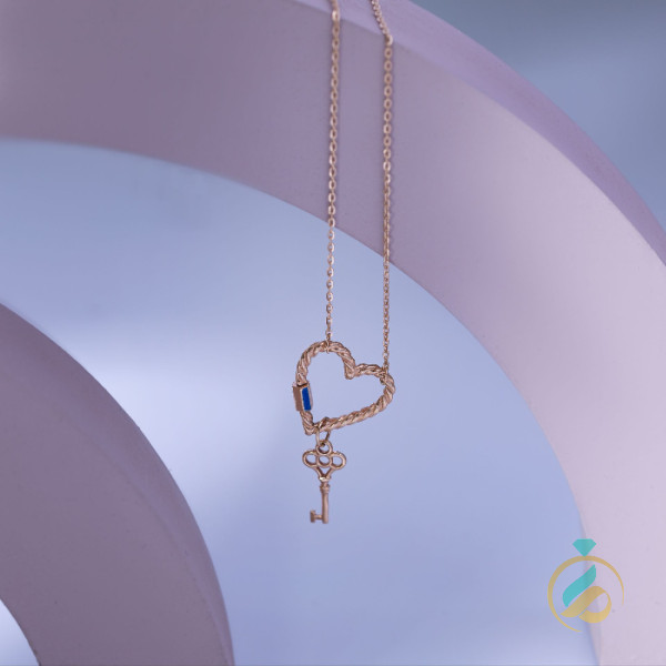 گردنبند طلا کلید قلب
