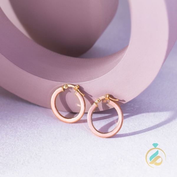 گوشواره طلا حلقه تخت