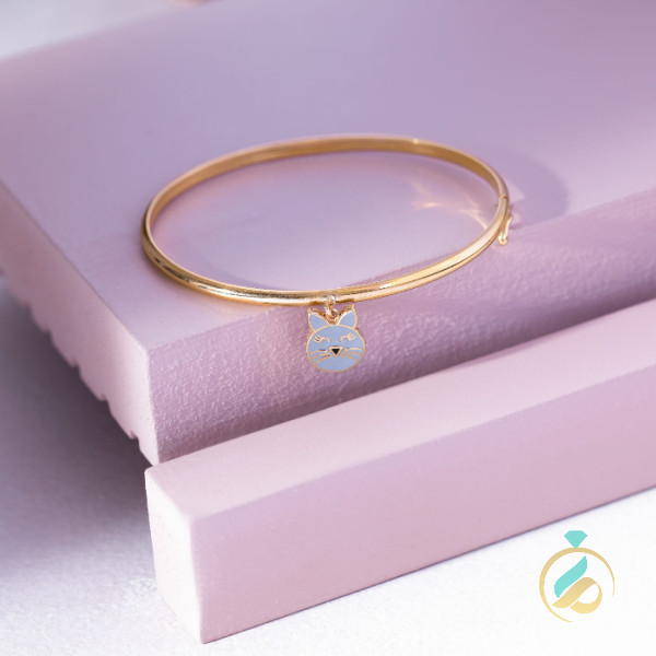 دستبند طلا آلنگویی آویزدار