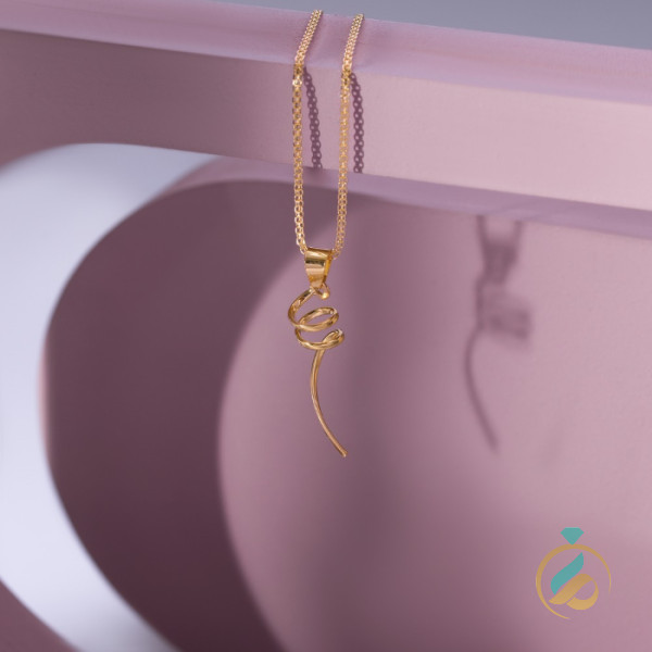 گردنبند طلا منحنی پیچشی