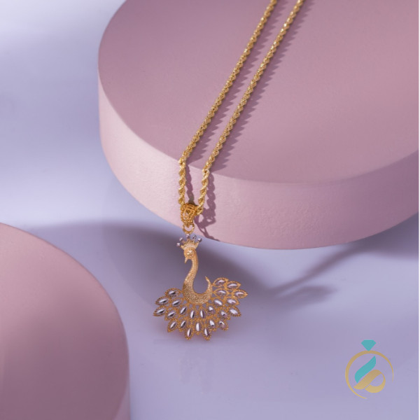 گردنبند طلا تراش طاووس