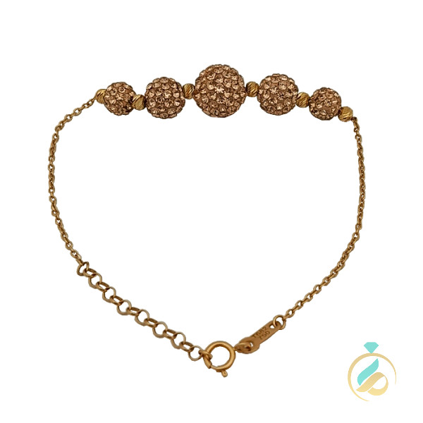 دستبند طلا سواروسکی فانتزی