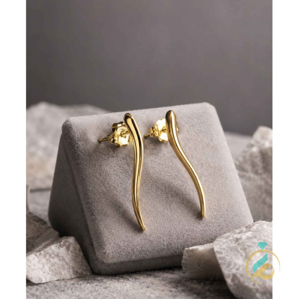 گوشواره طلا میخی آویز خاص