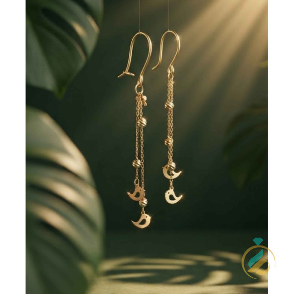 گوشواره آویز طلا پرنده