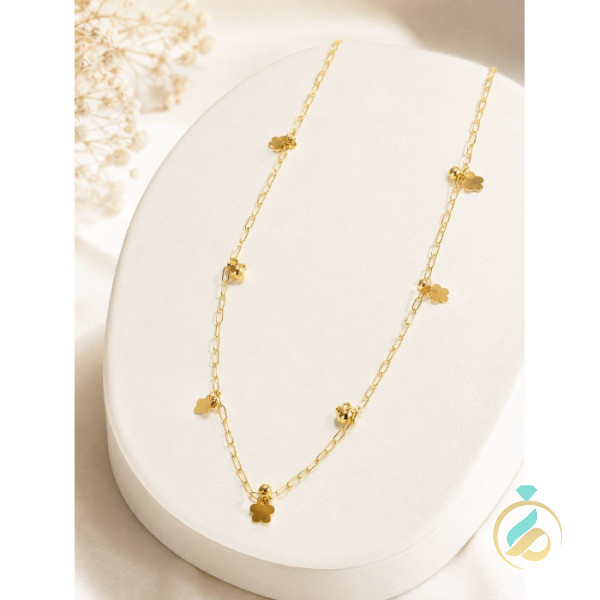 گردنبند طلا شبدر مینیمال