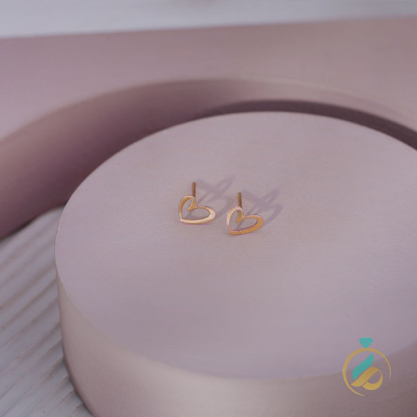 گوشواره طلا قلبک میخی