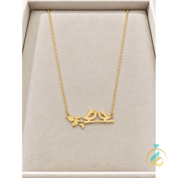 گردنبند طلا پرنده عاشق