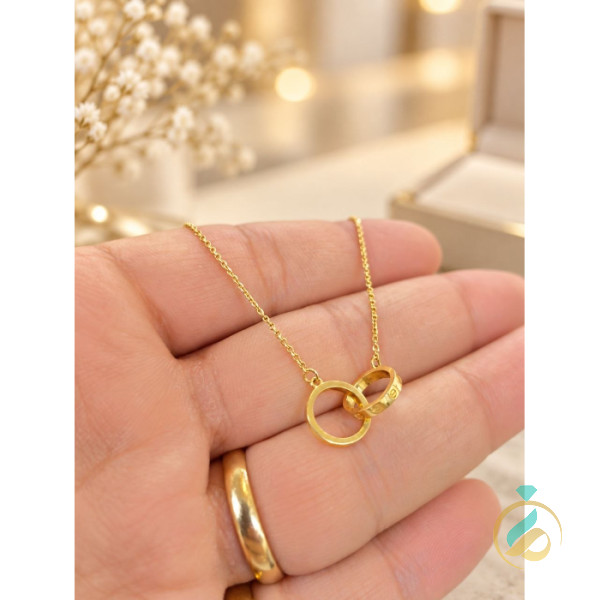 گردنبند طلا مینیمال حلقه ها