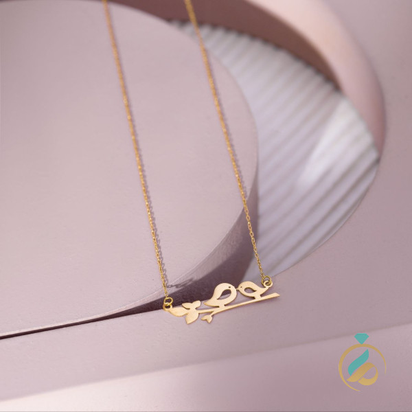 گردنبند طلا پرنده عاشق