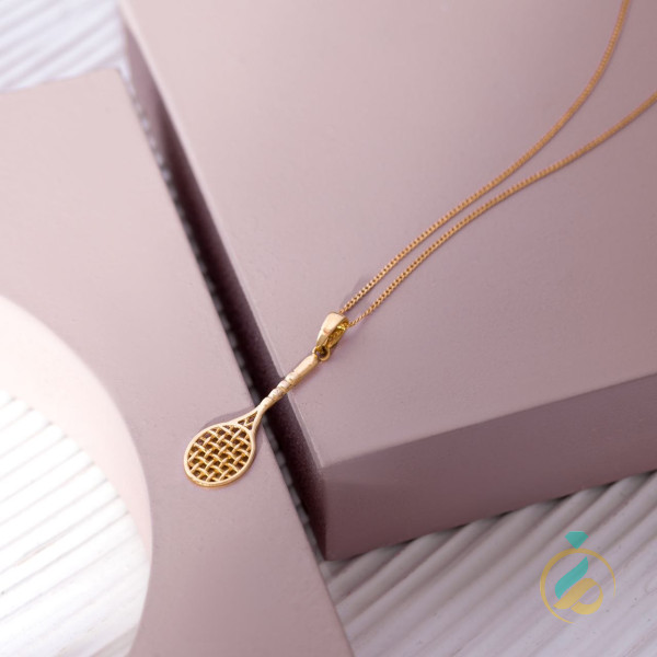 گردنبند طلا راکت تنیس