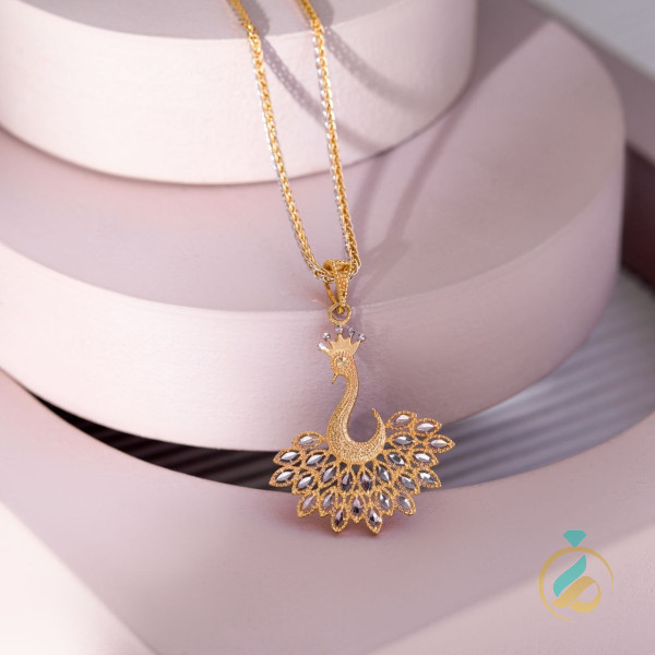 گردنبند طلا طاووس ملکه