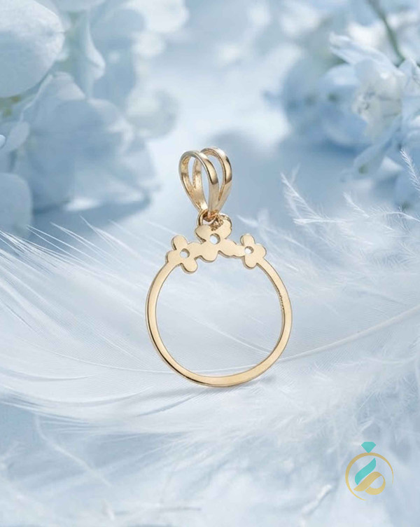 پلاک دایره ای طلا