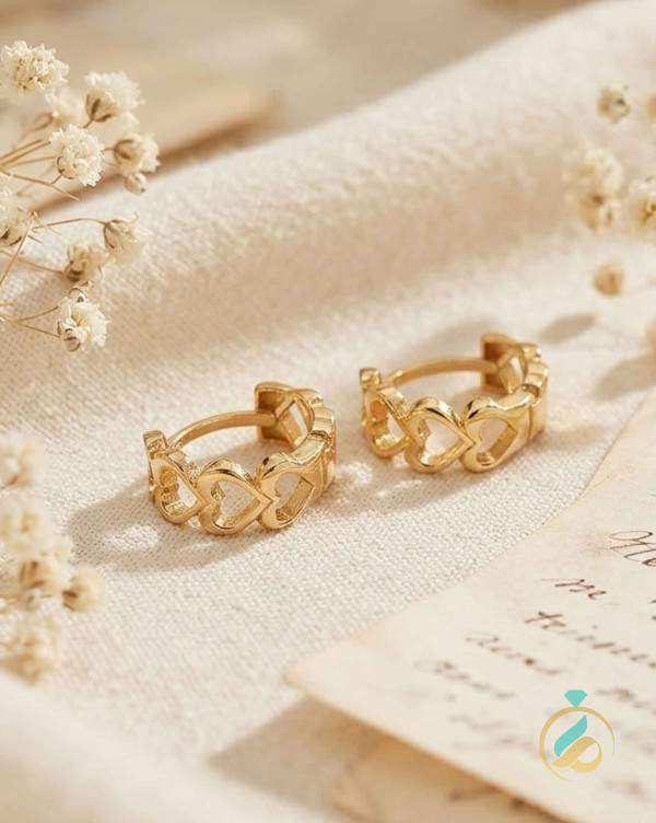 گوشواره حلقه‌ای قلبی