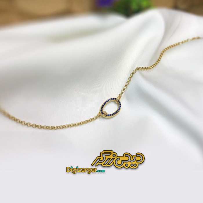 پابند طلا طرح بیضی 