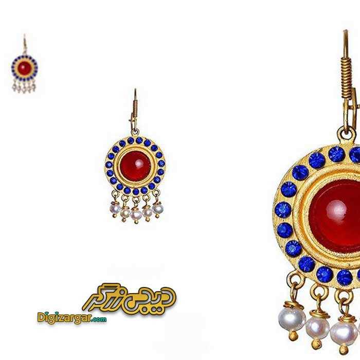 گوشواره طلا رنگی