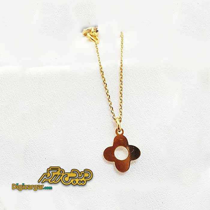 آویز ساعت طلا گل