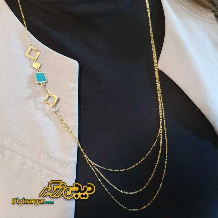 گردنبند طلا رولباسی لوزی