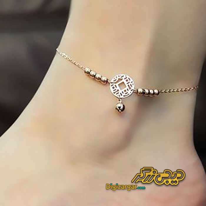 پابند طلا گوی و دایره