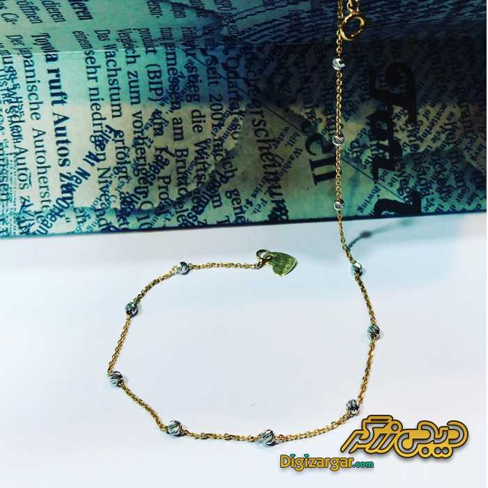 پابند طلا زنجیر و گوی