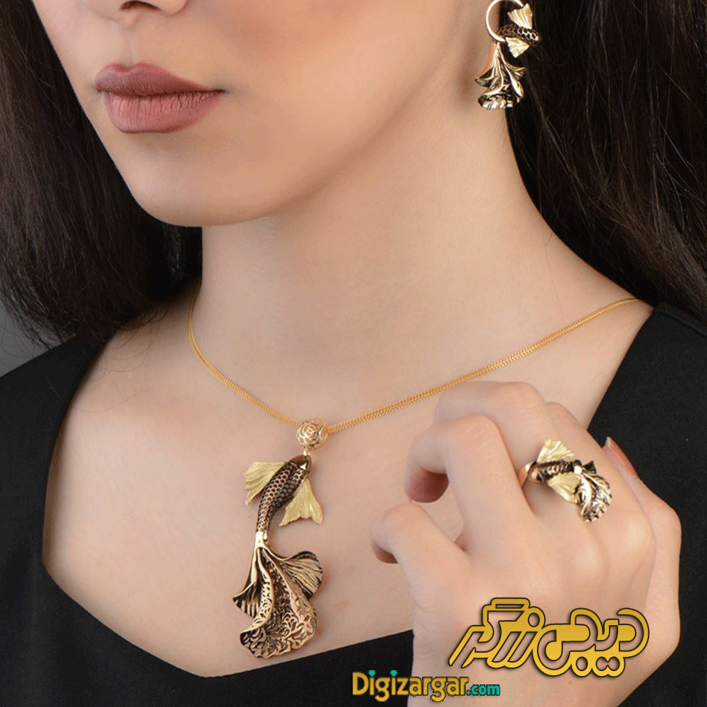 ربع ست طلا ارتا طرح ماهی