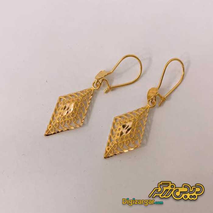 گوشواره طلا لوزی