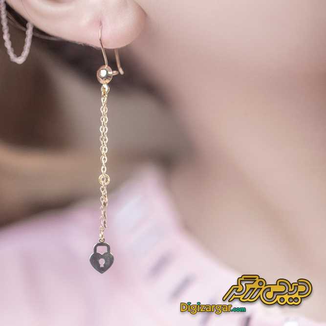 گوشواره طلا آویز قلب