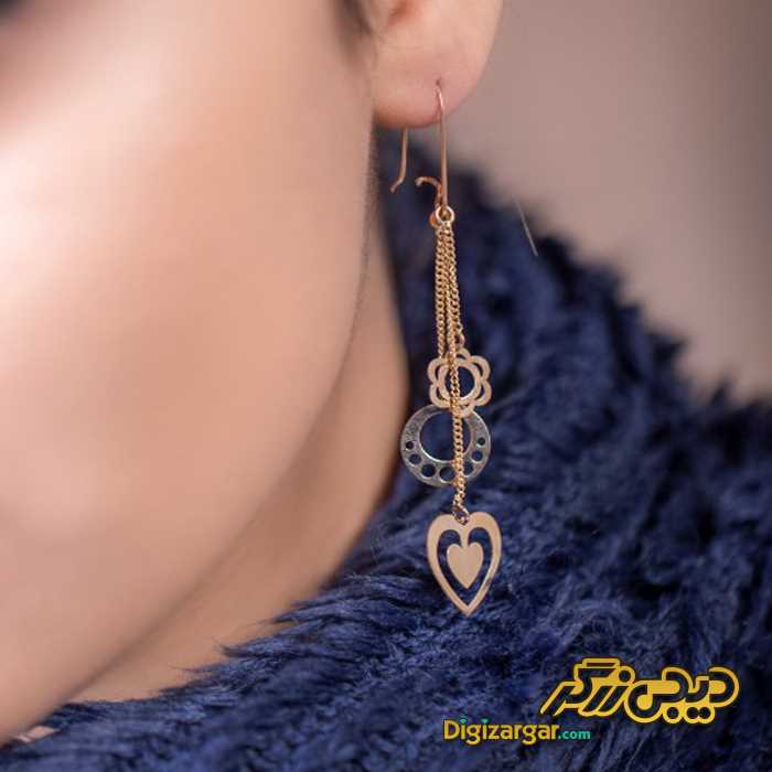 گوشواره طلا آویز اشکال