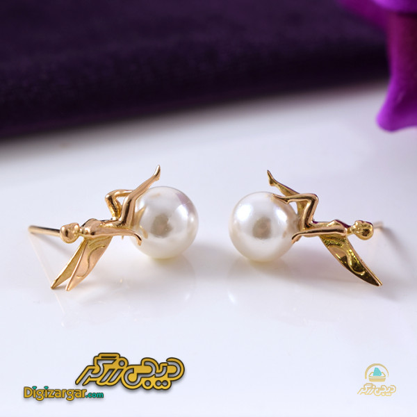 گوشواره طلا و مروارید آنجل
