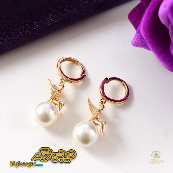 گوشواره طلا و مروارید آنجل