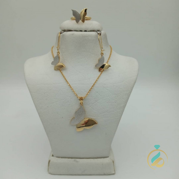ربع ست طلا پروانه دورنگ