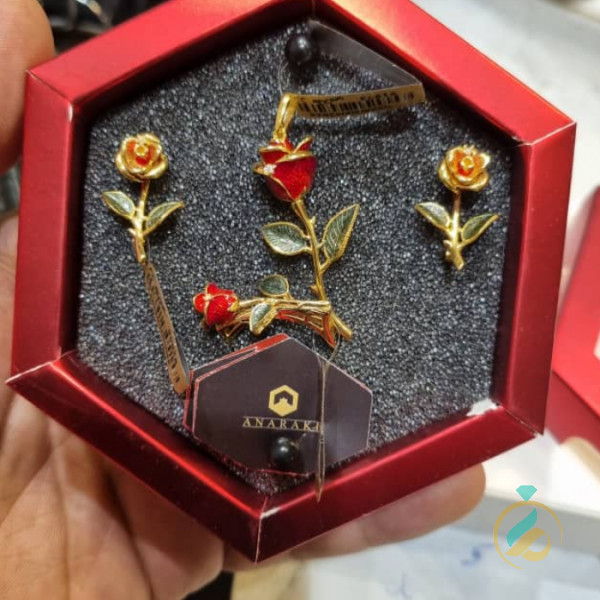 ربع ست طلا گل رز