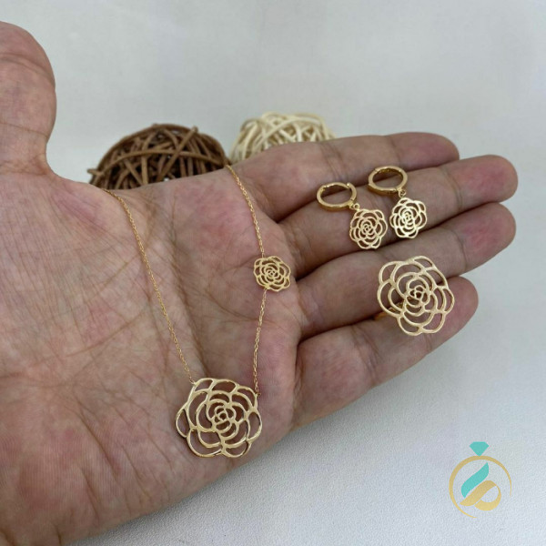 ربع ست طلا گل رز