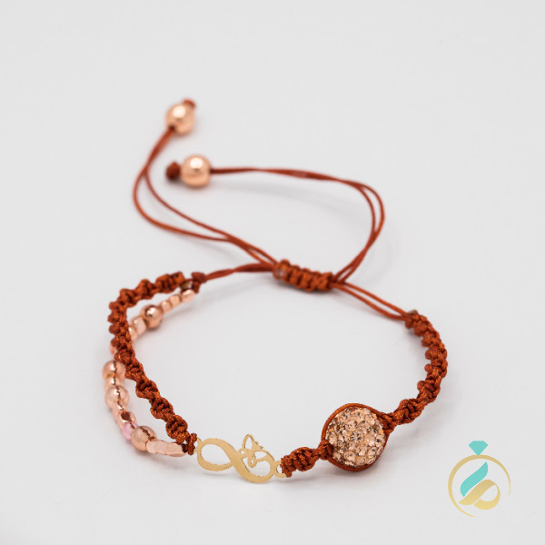 دستبند طلا نخی گوی طلا