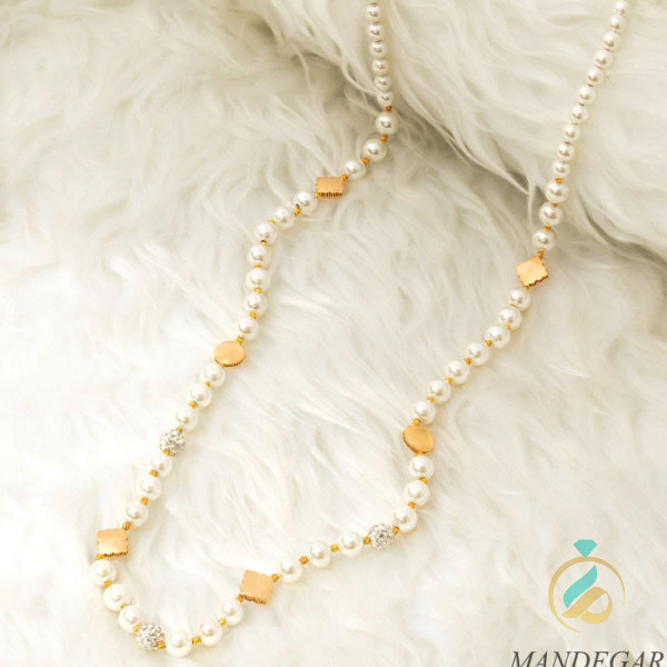 گردنبند رولباسی مروارید بلند