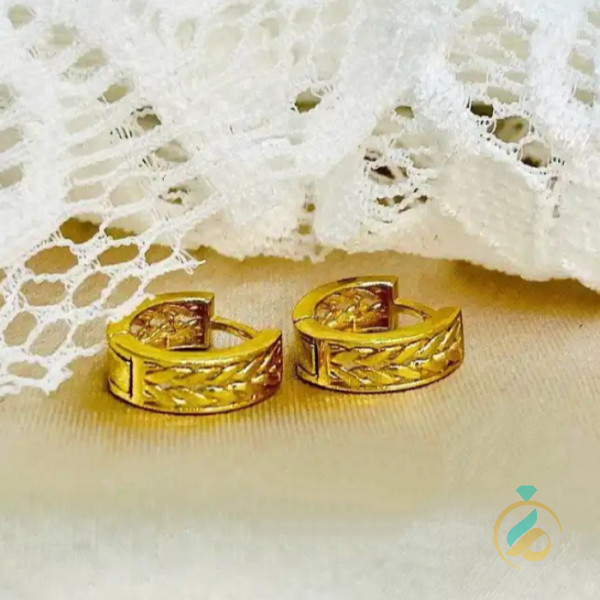 گوشواره طلا حلقه ای گندم