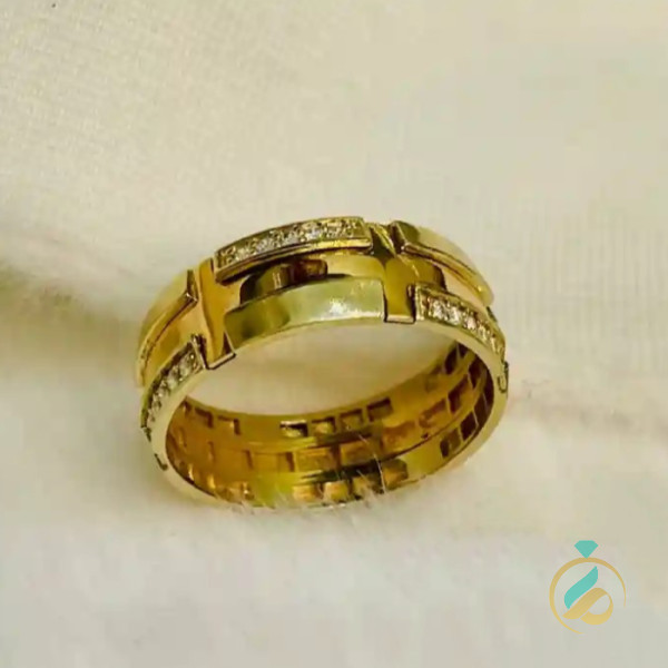 حلقه طلا زیبای جواهر