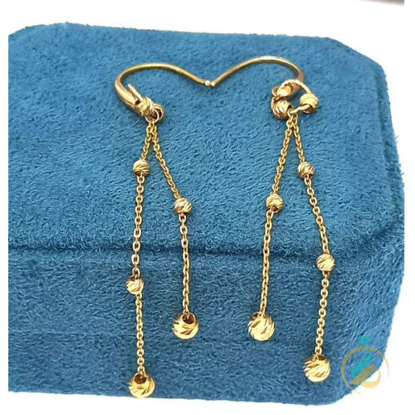 گوشواره طلا گوی دار