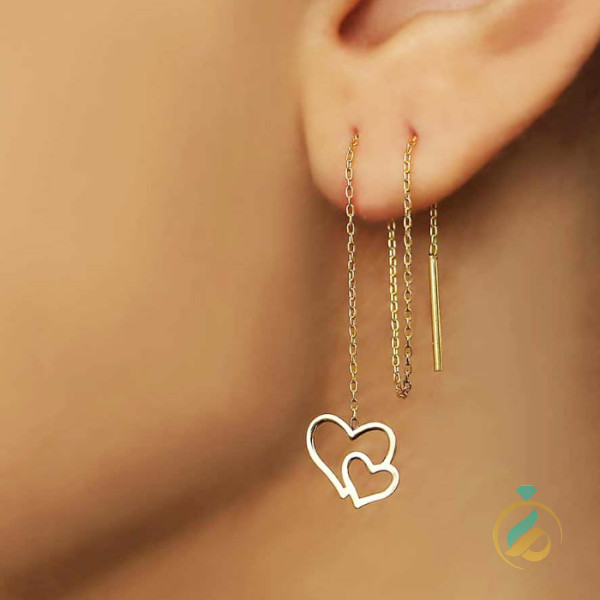 گوشواره بخیه ای قلب