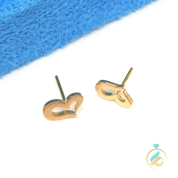 گوشواره طلا میخی قلبی لانا