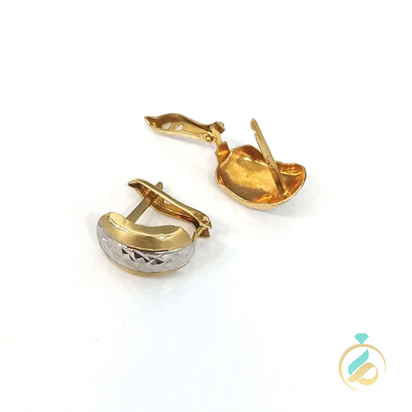 گوشواره طلا حلقه ای مینیمال لیزری