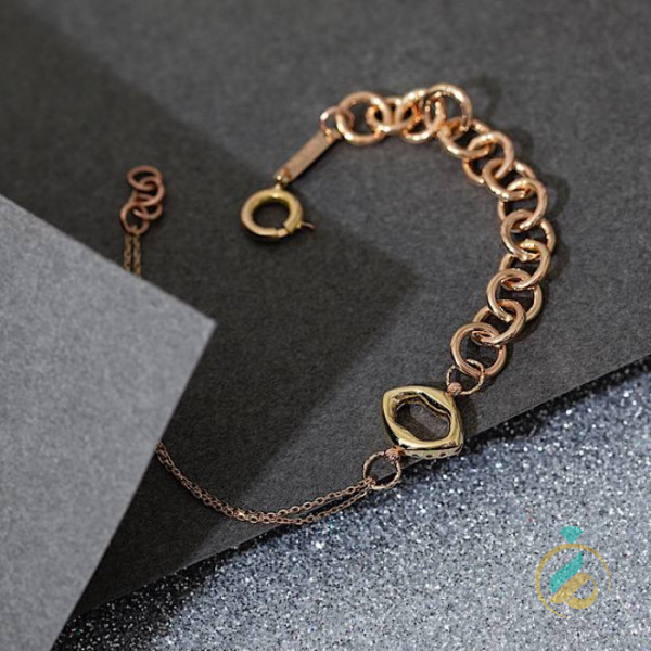 دستبند طلا زنجیری حلقه