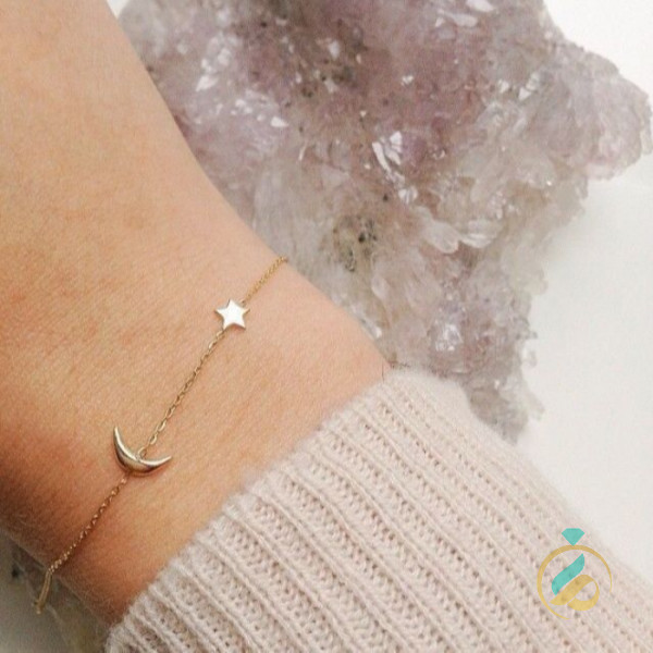دستبند طلای ماه و ستاره