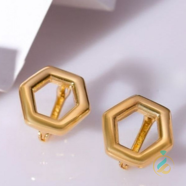 گوشواره طلای شش ضلعی