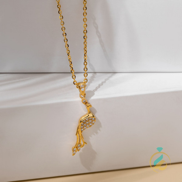 گردنبند طاووس طلایی