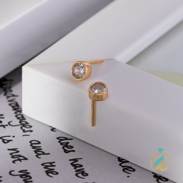گوشواره طلای میخ آمیتیس