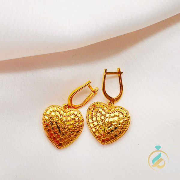 گوشواره طلا قلب یکتاخواه