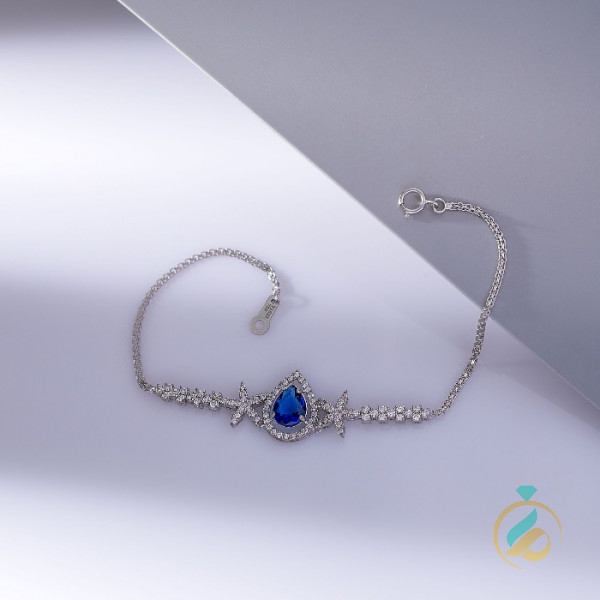 دستبند طلای یاقوت آبی