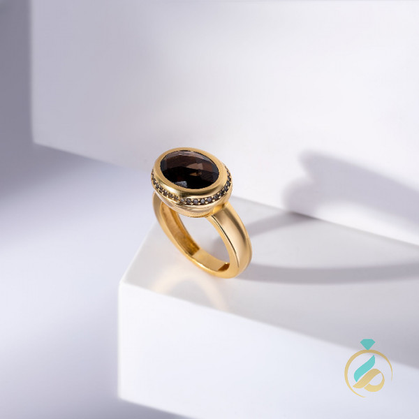 انگشتر طلای سنگ سیاه