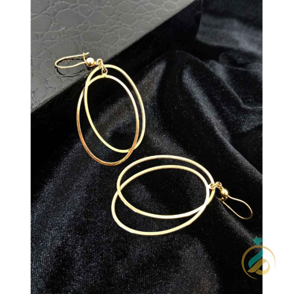 گوشواره آویز بیضی فانتزی