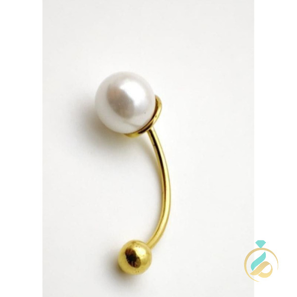 پیرسینگ طلای ناف مروارید